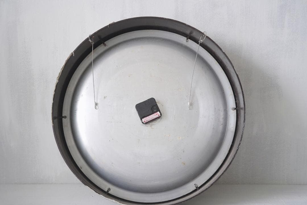 フランスアンティーク・お月様のような大きな掛時計 動作品・単3電池式 インテリア