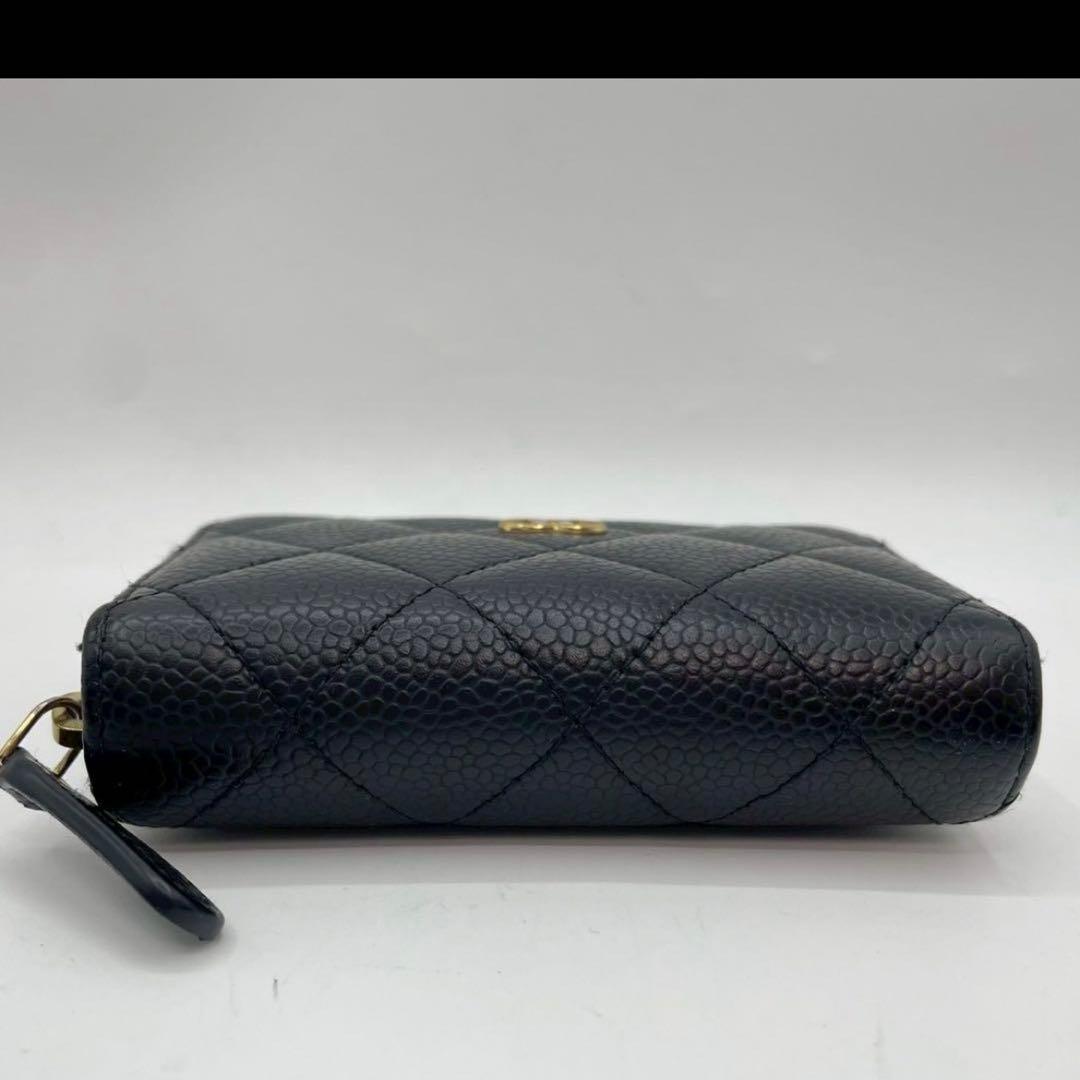 シャネル　マトラッセ　ケース　クラシック　ブラック　キャビアスキン
