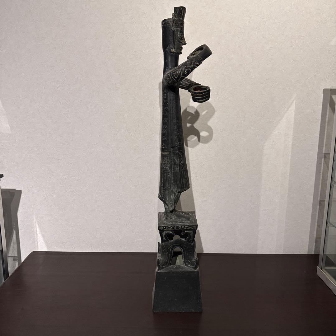 三星堆 青銅人物像 高さ74cm