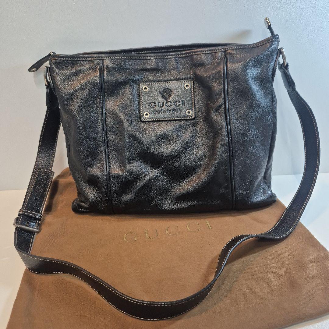 希少！　GUCCI　クレスト　レザー　ショルダーバッグ