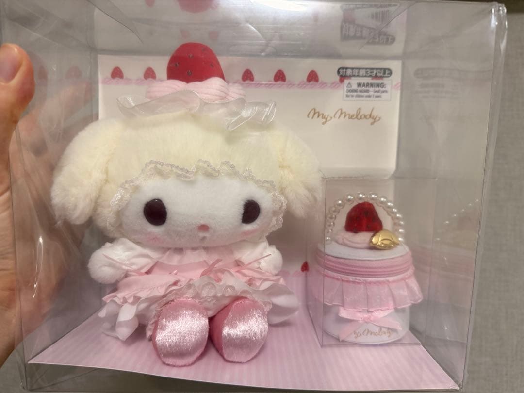 サンリオ いちごホイップケーキ ぬいぐるみ＆アクセサリーケースセット マイメロ