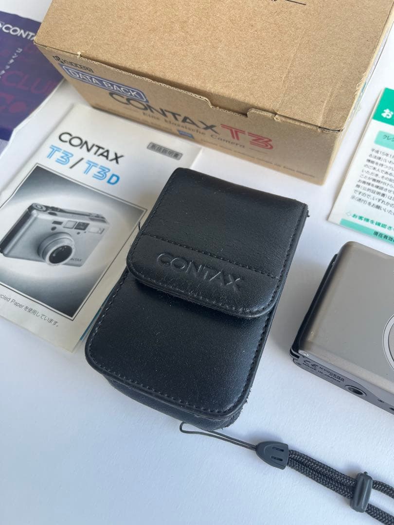 【美品】CONTAX T3 専用ケース・付属品付き ※おまけ電池2個付き