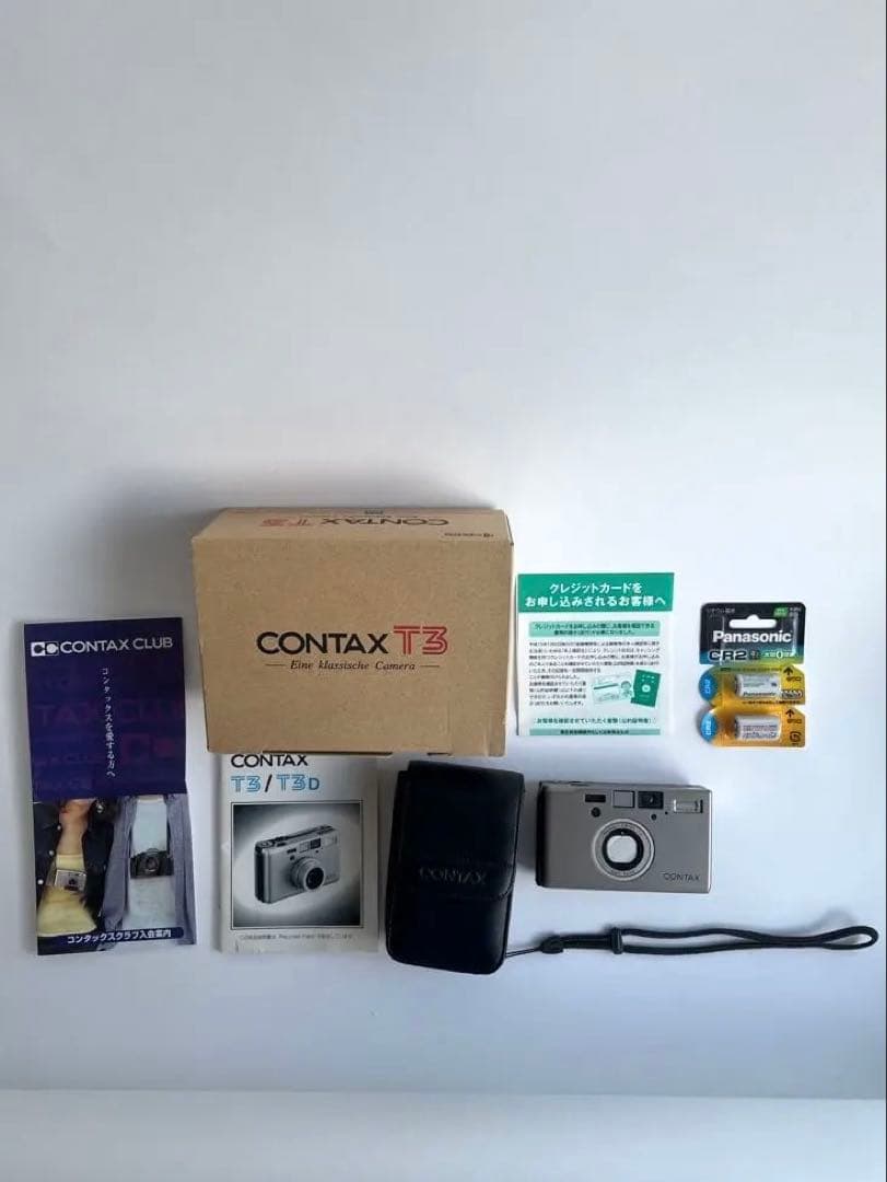 【美品】CONTAX T3 専用ケース・付属品付き ※おまけ電池2個付き