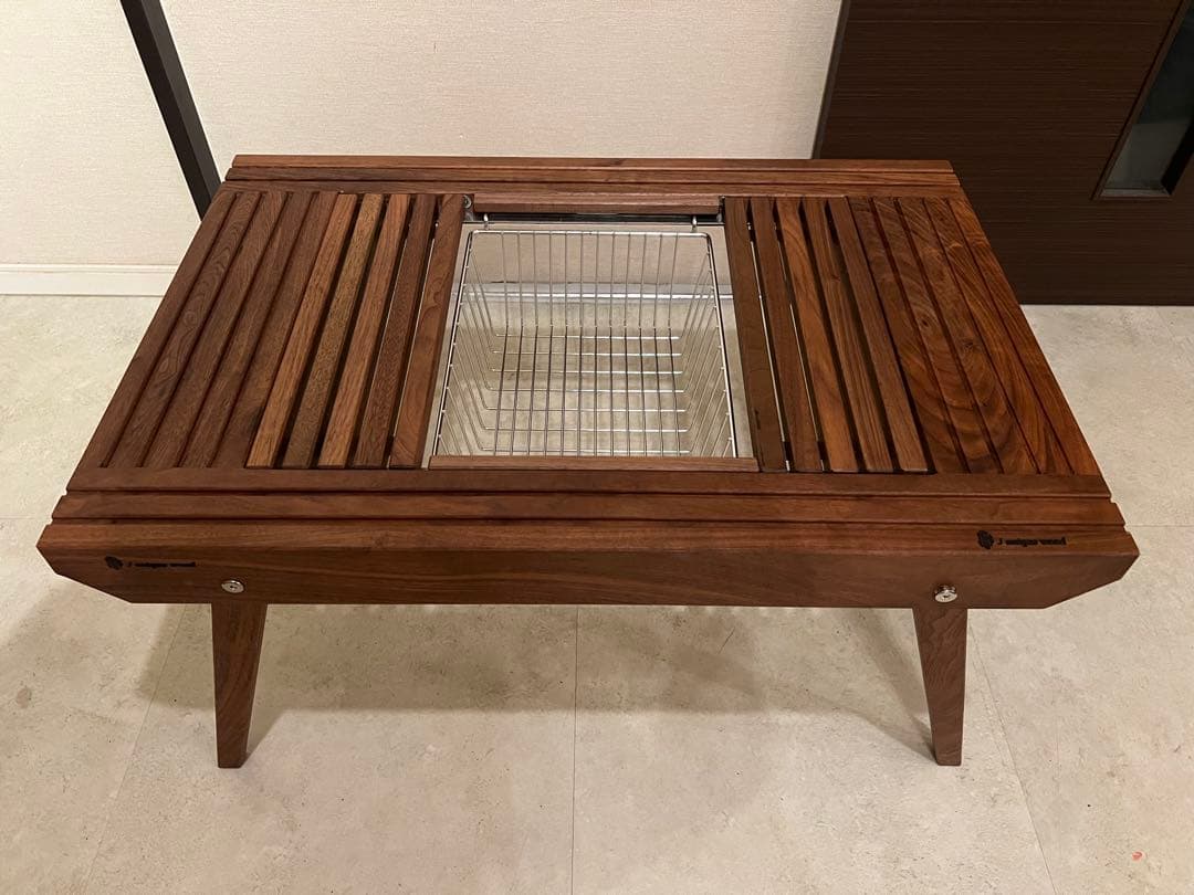 【KING】J unique wood ラストグリルテーブル タフテーブル
