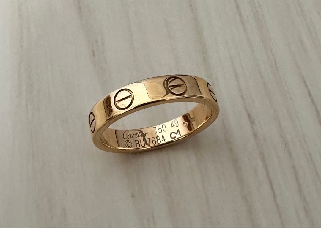 カルティエ　ミニラブリング　49号（9号）　ピンクゴールド（1/6まで出品）
