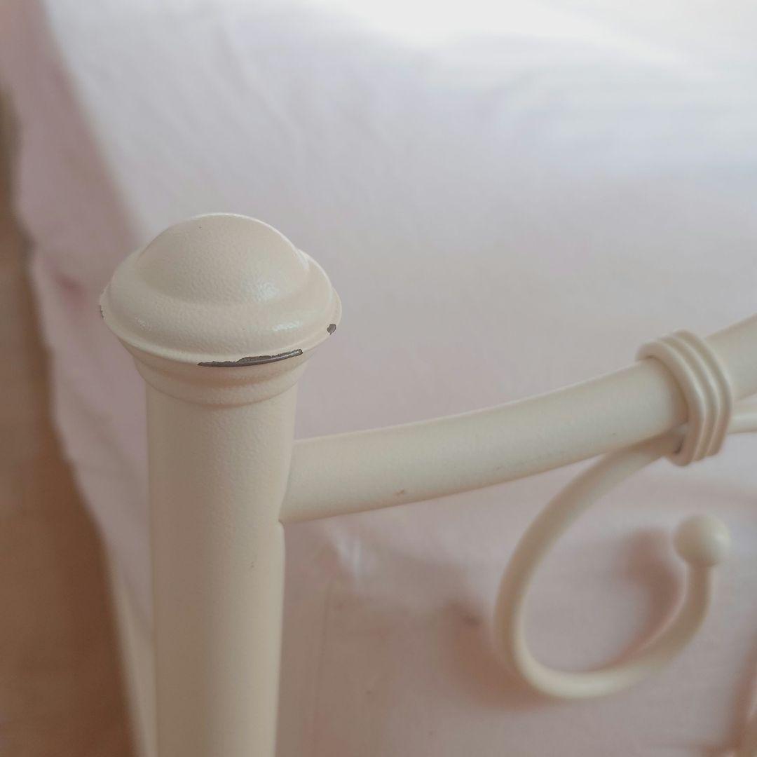 【姫系家具】姫系ベッド・ワイヤーベッド白・ベッドフレーム