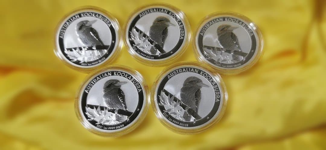 オーストラリア・クッカバラ銀貨 5枚セット 2021年　新品未使用品