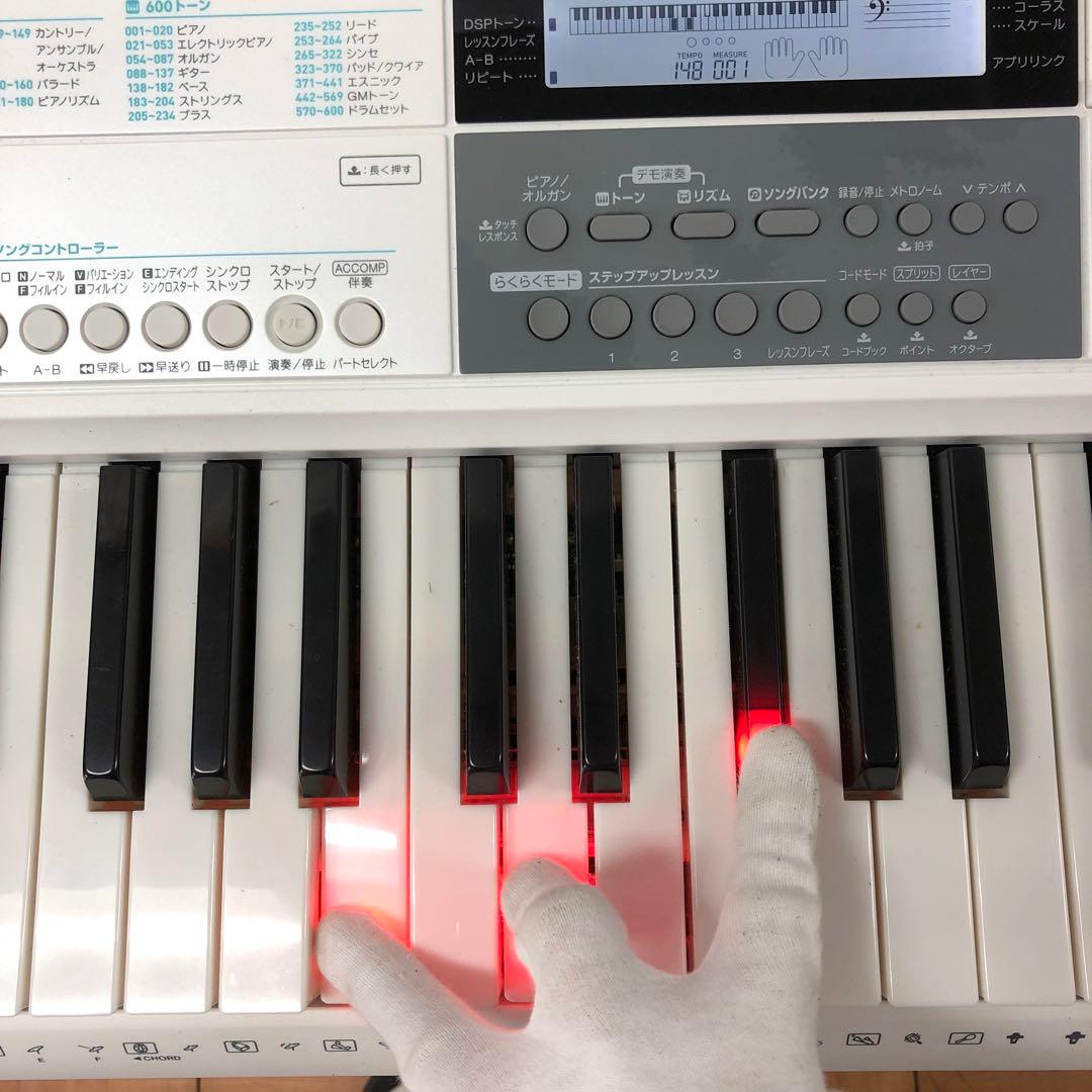 【極美品】CASIO キーボード LK-516 マイク・譜面台等付き　K