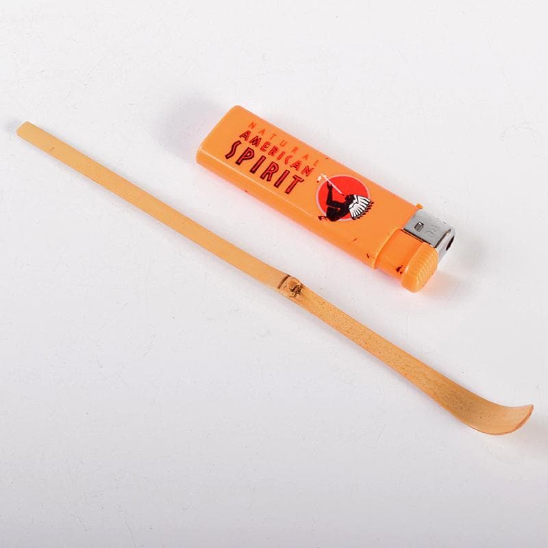 茶道具　表千家十三代即中斎　自作茶杓　書付共筒共箱　D　R7564