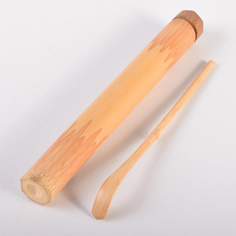 茶道具　表千家十三代即中斎　自作茶杓　書付共筒共箱　D　R7564