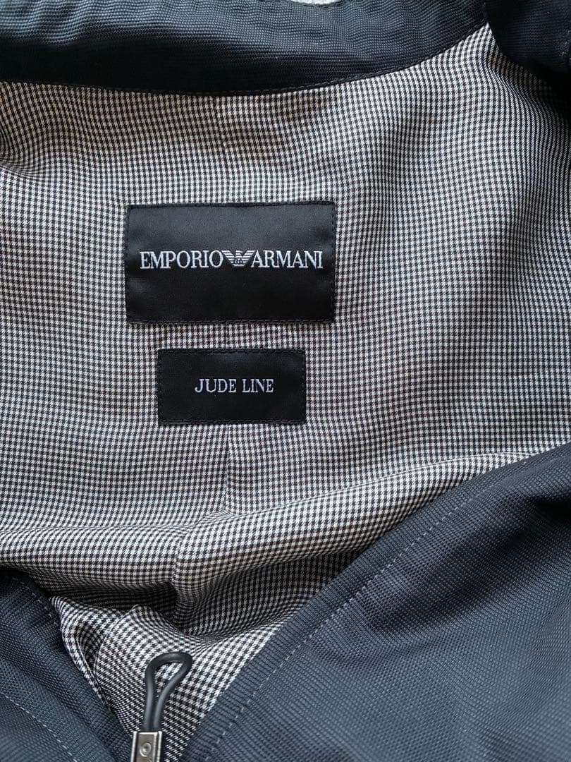 EMPORIO ARMANI ブラック シングルライダースジャケット