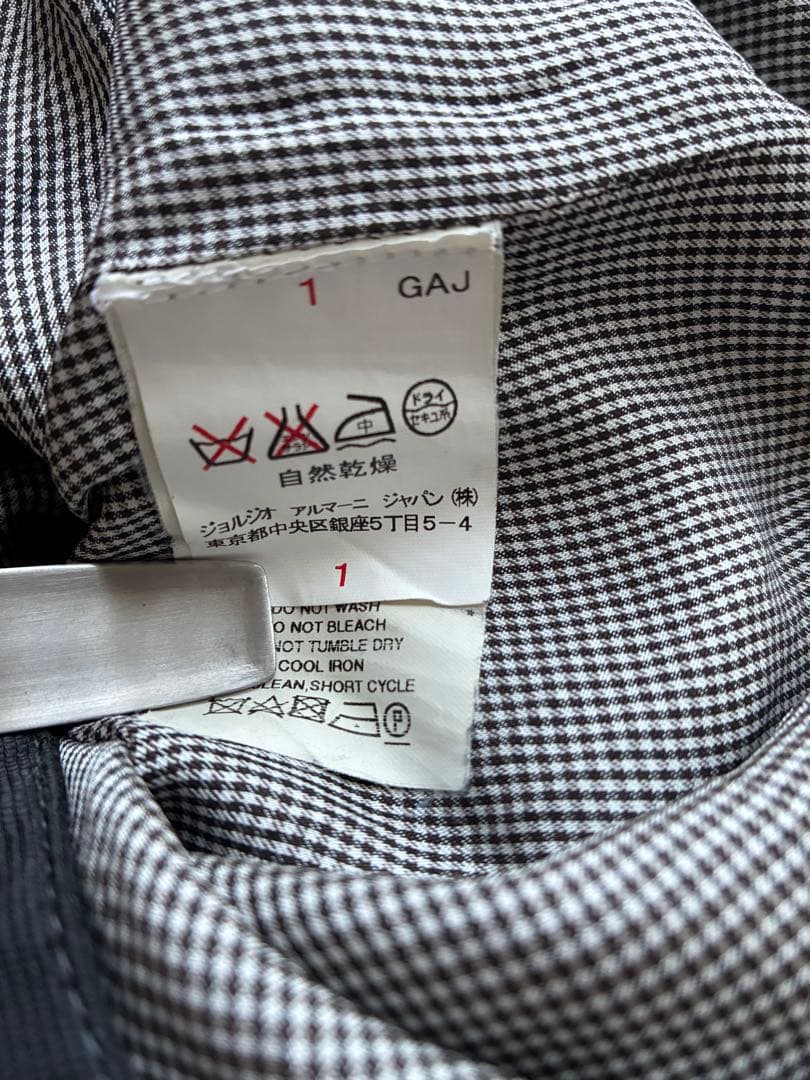 EMPORIO ARMANI ブラック シングルライダースジャケット