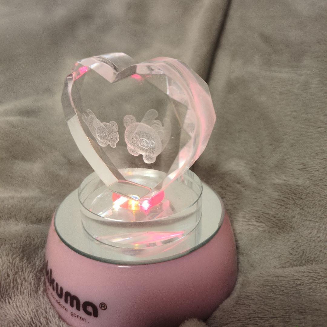 リラックマ ハート型クリスタル　LEDライト　箱無し　希少