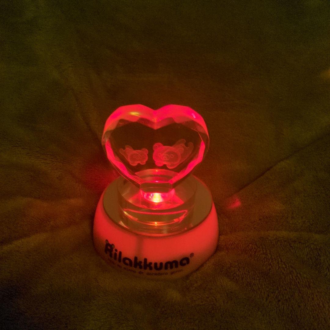 リラックマ ハート型クリスタル　LEDライト　箱無し　希少