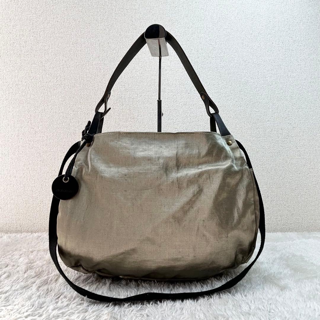 jackgomme ショルダーバッグ 2way 軽量 シャンパンゴールド