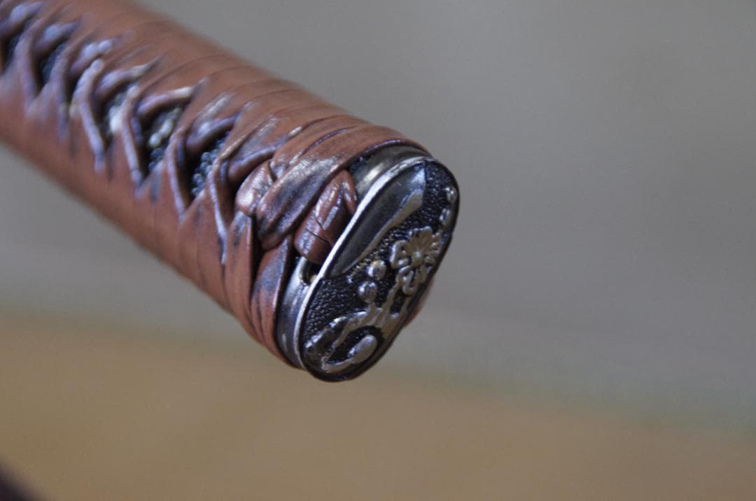 「週末特価」革巻き柄　塗分鞘　美術模擬刀　72cm　963g