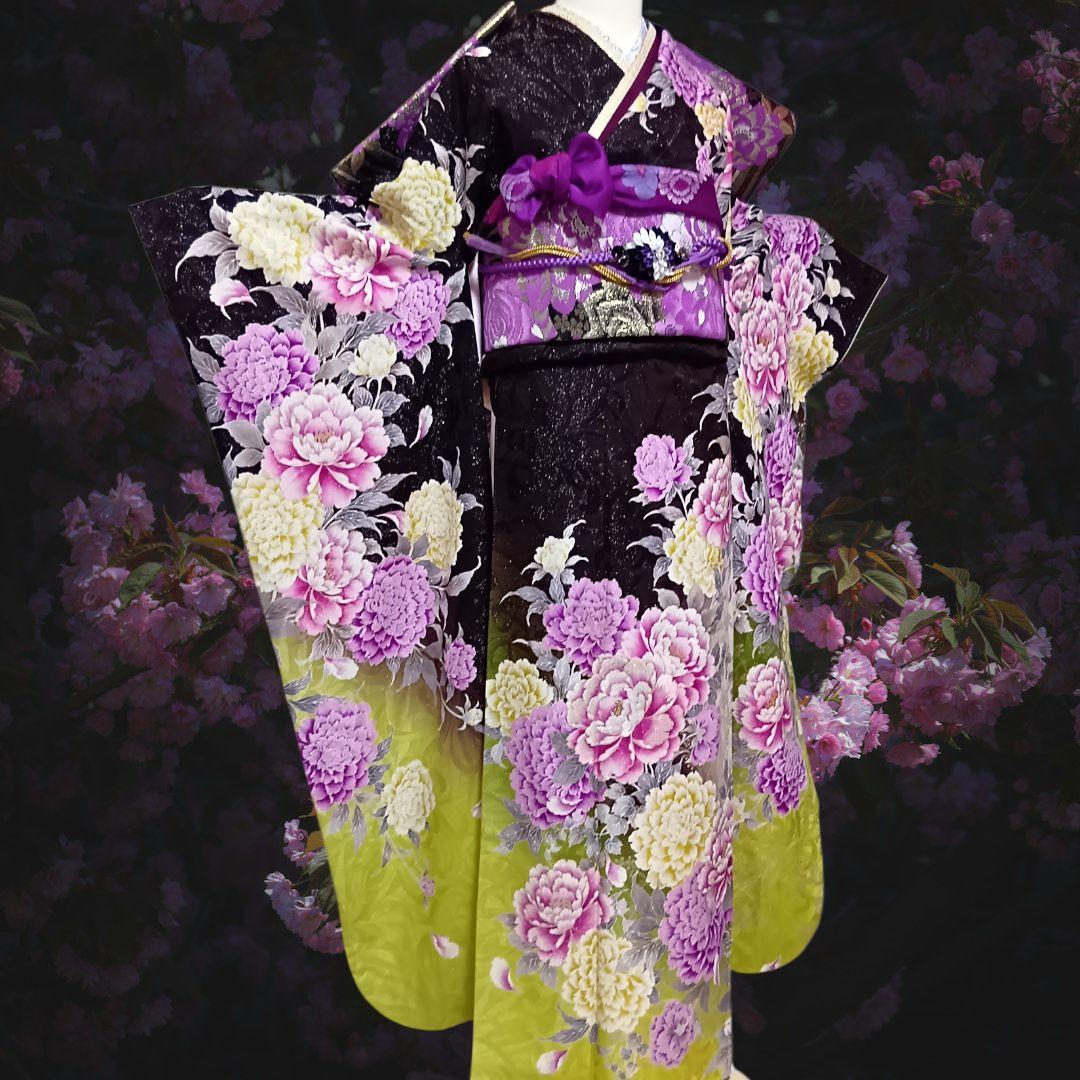 三角　　成人式　ブランド　振袖フルセット　　　1月最終SALE