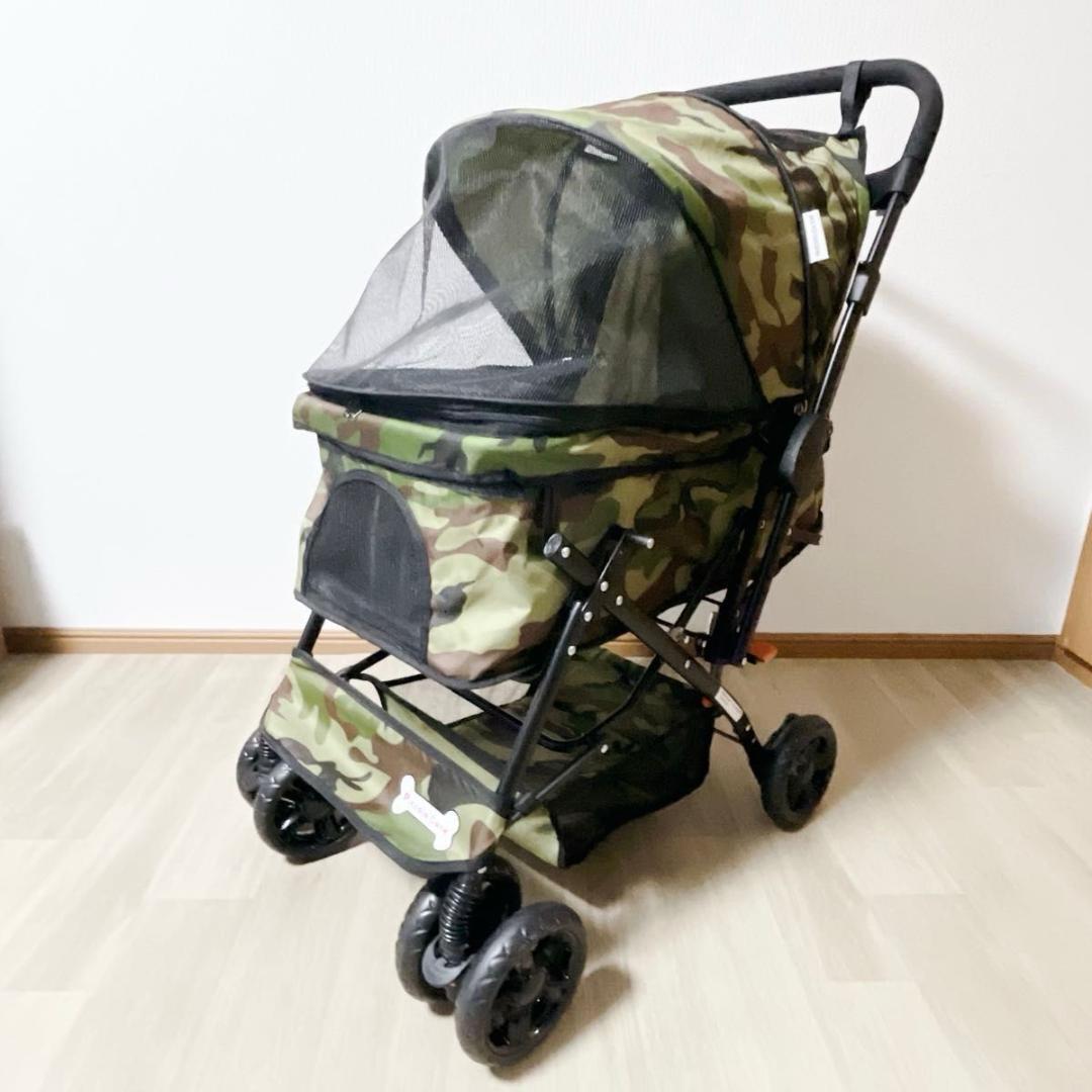 ピッコロカーネ PRIMO プリモ 迷彩柄 カモフラージュ ペットカート 対面式