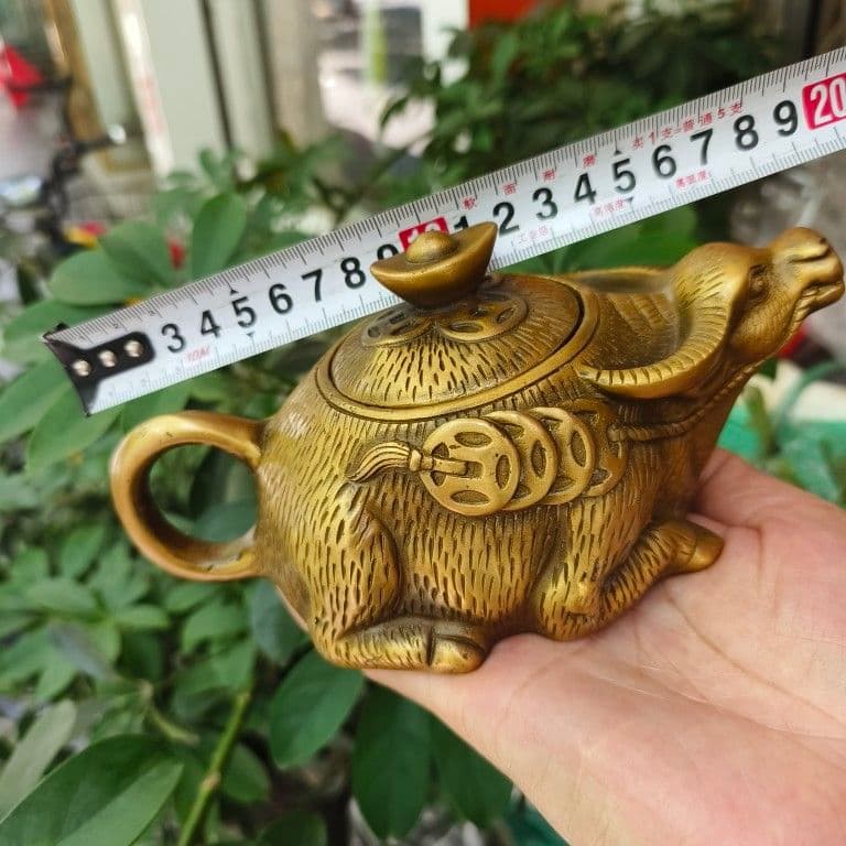 銅器 牛茶壺 酒壺 煎茶器 装飾品 工芸品 置物