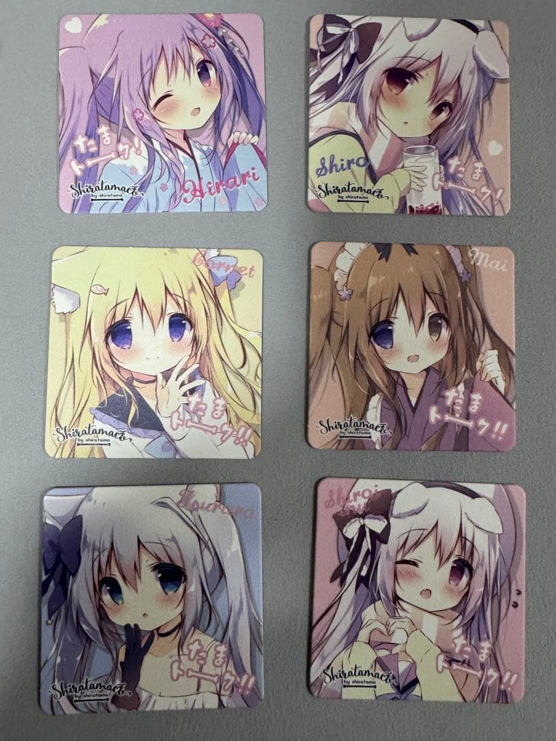 しらたまこ　しらたま　コースター　6枚セット　たまトーク！　たまトーク！！