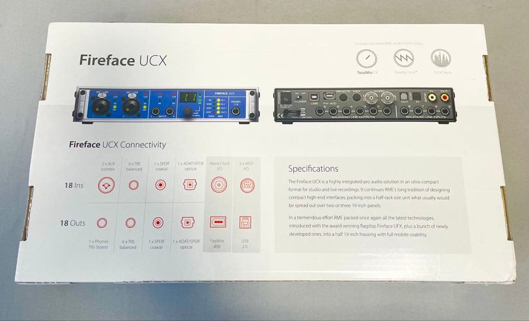 【新品未開封】RME Fireface UCX オーディオインターフェース