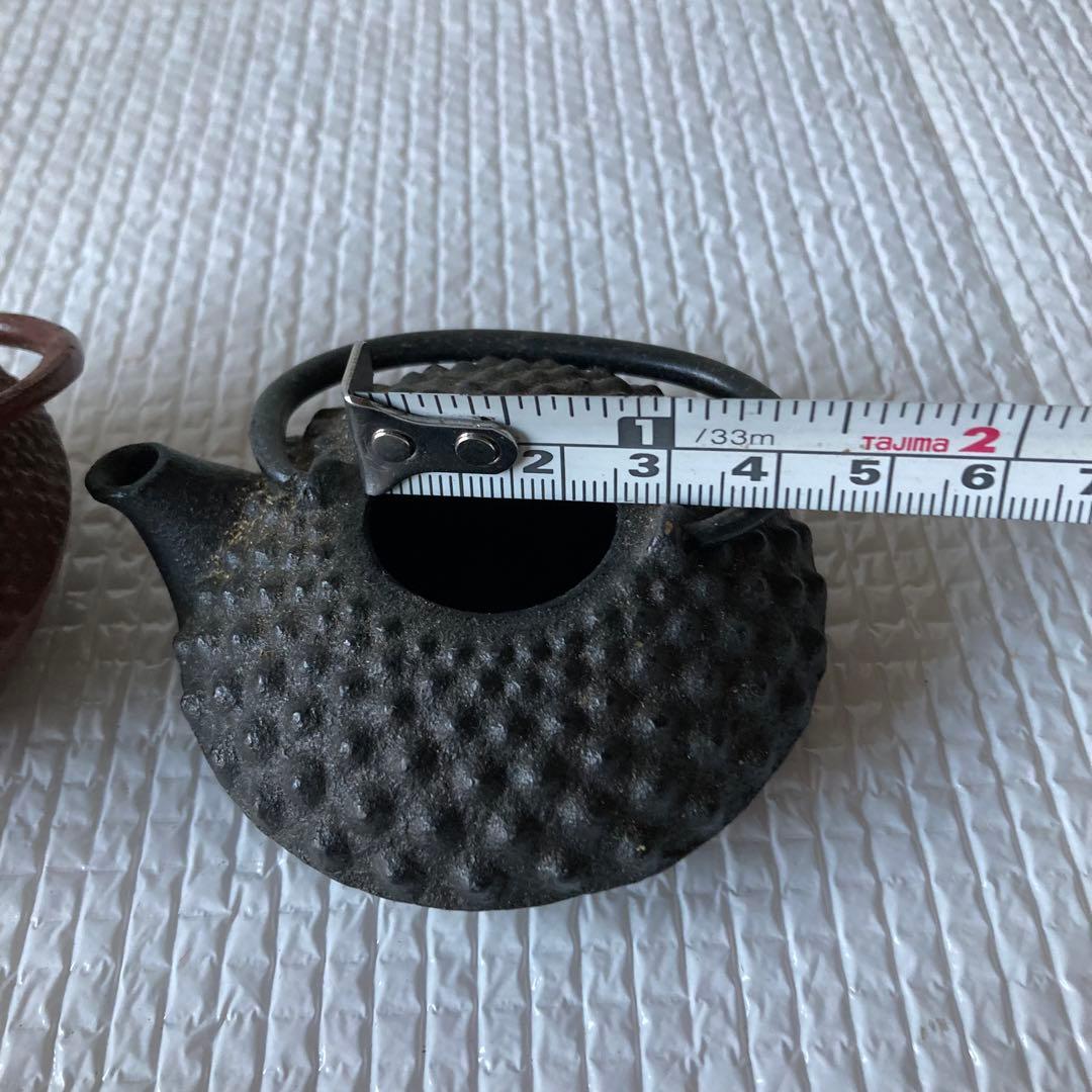 ジャンク品 蓋なし 鉄瓶 ミニチュア鉄瓶 5点まとめ売り 急須 茶器 茶道具