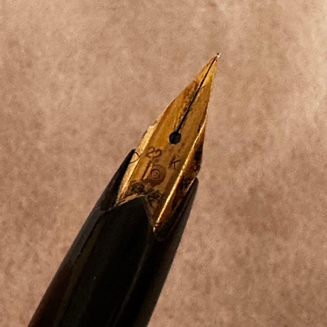 【美品】PLATINUM プラチナム 細字 万年筆 22K