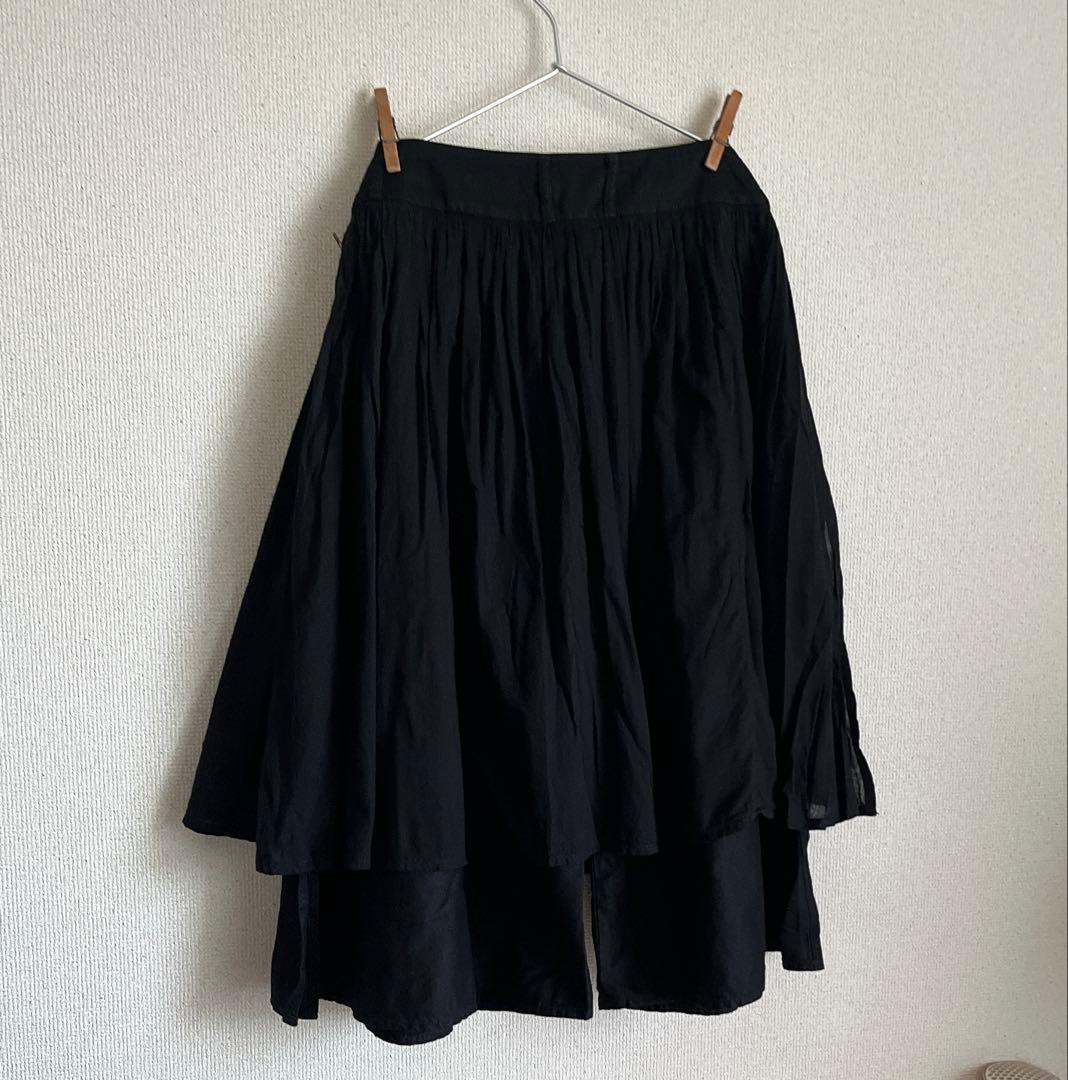 KAPITAL キャピタル　スカート風パンツ　ブラック　サイズ1 フリルパンツ