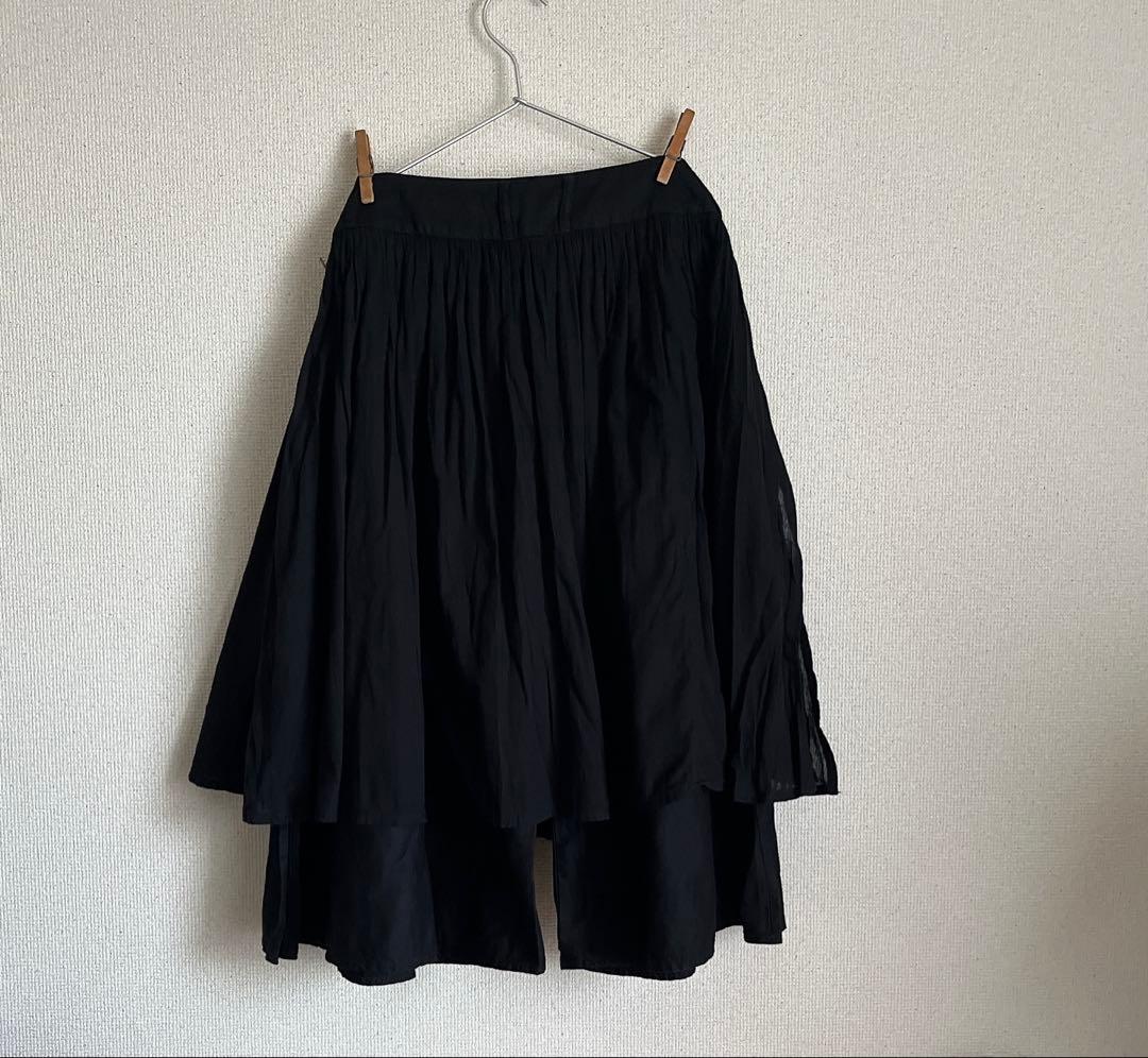 KAPITAL キャピタル　スカート風パンツ　ブラック　サイズ1 フリルパンツ