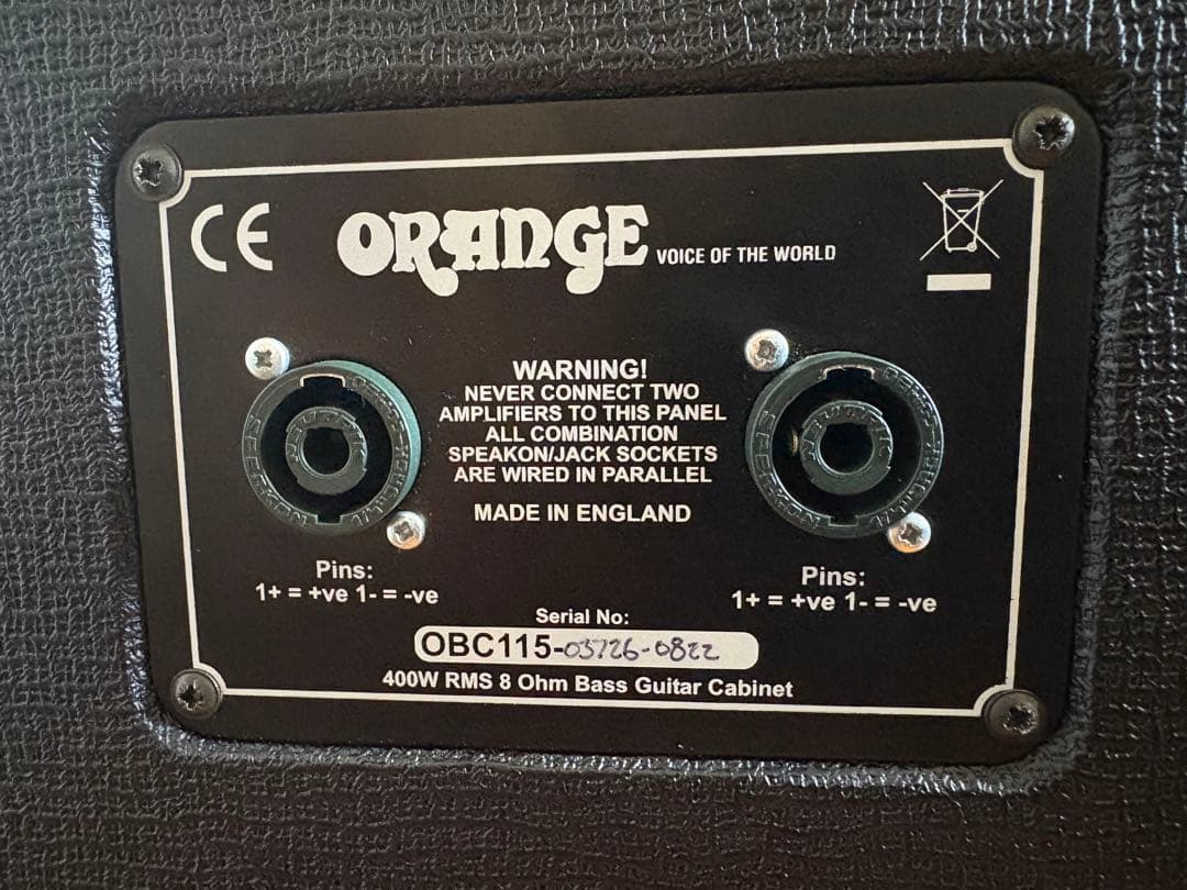 最終値下げ　ORANGE OBC115 ベース用キャビネット