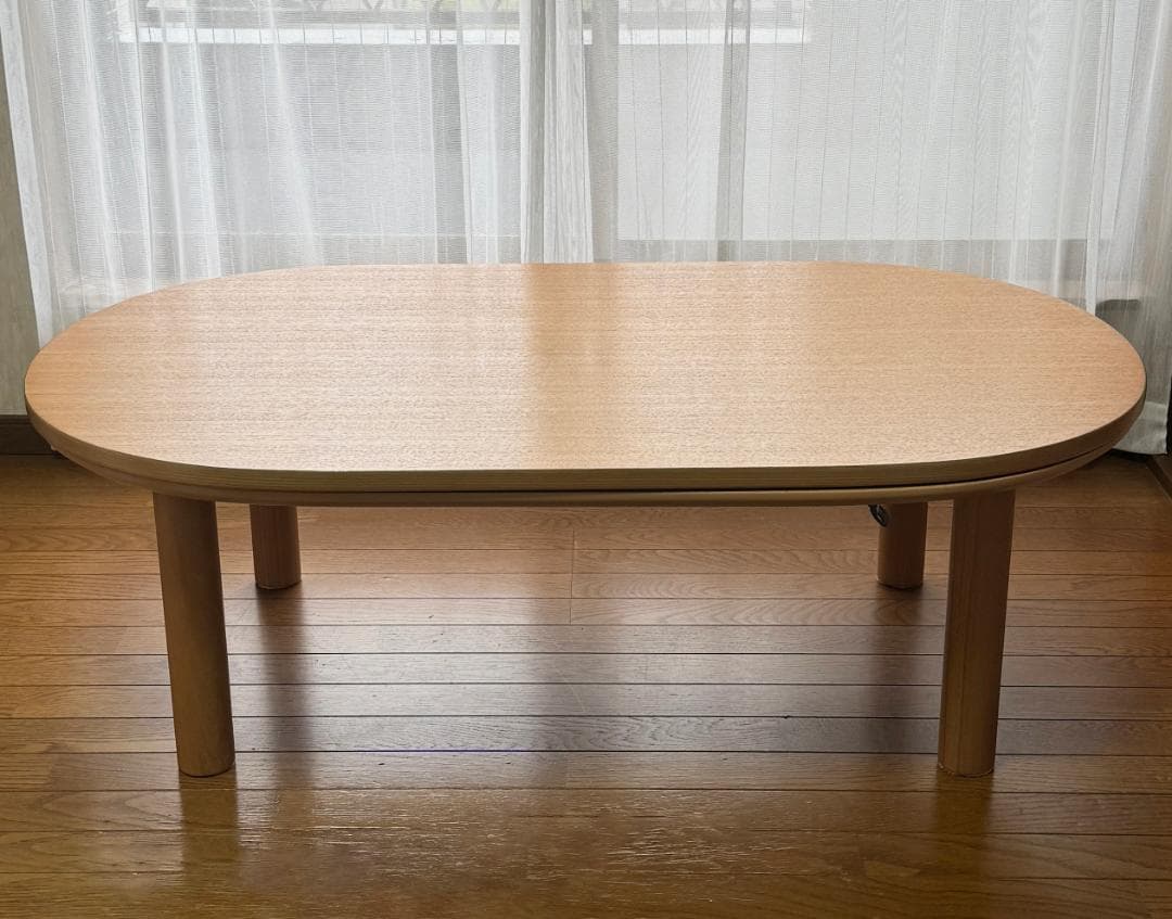 無印　こたつ　テーブル　楕円　ナチュラル　ナチュラル　木目　ヒーター
