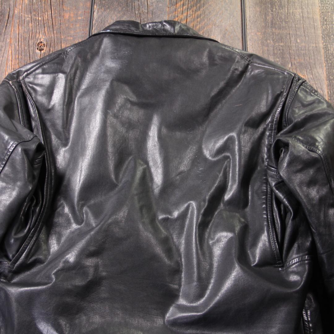 SP古着　訳あり　シングルライダース　レザージャケット　ブラック　L ボア裏地.