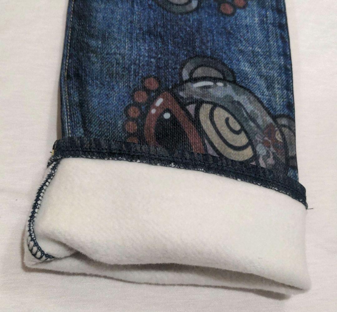 【新品】ヒステリックミニ　カモフラ　テディ　ライクアデニム　130cm　裏起毛