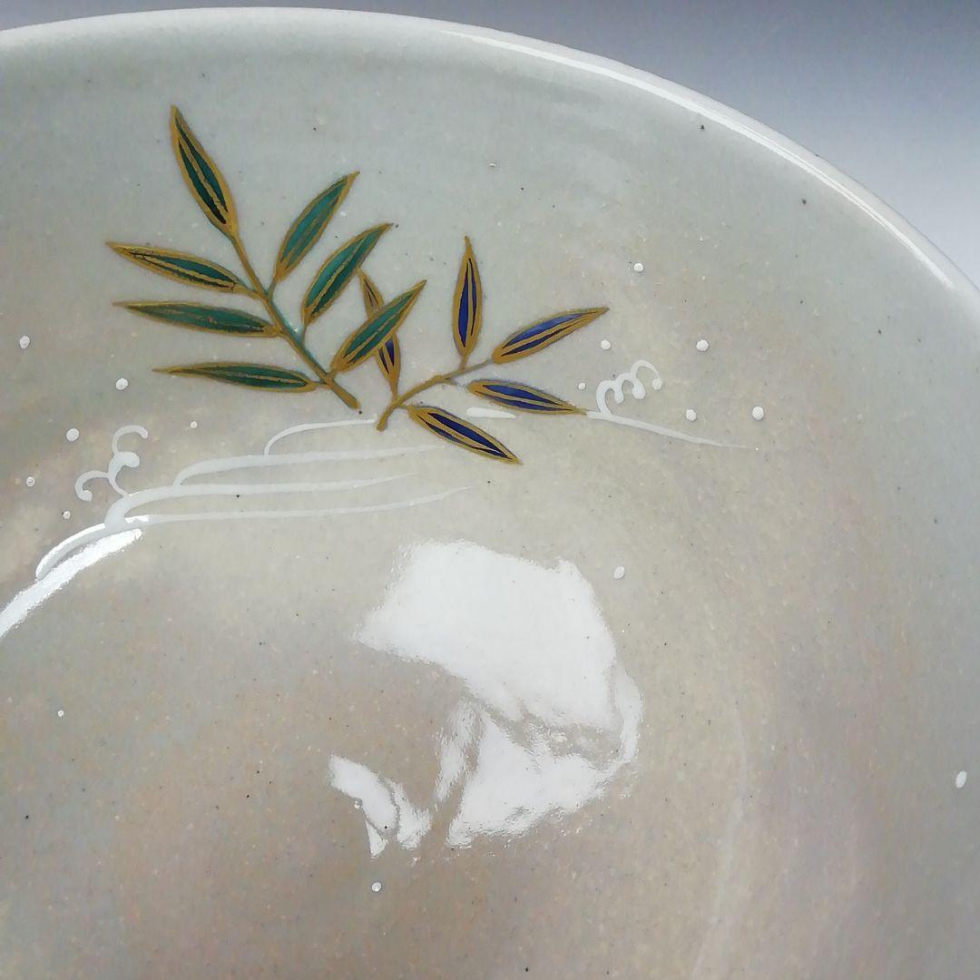 Ｔ６５８　茶碗　『葦流水絵』『巌窯　山川敦司』　共箱　抹茶碗　茶道具