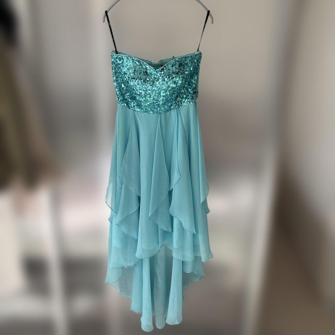 Vera Mont ヴェラモン スパンコールドレス ターコイズブルー