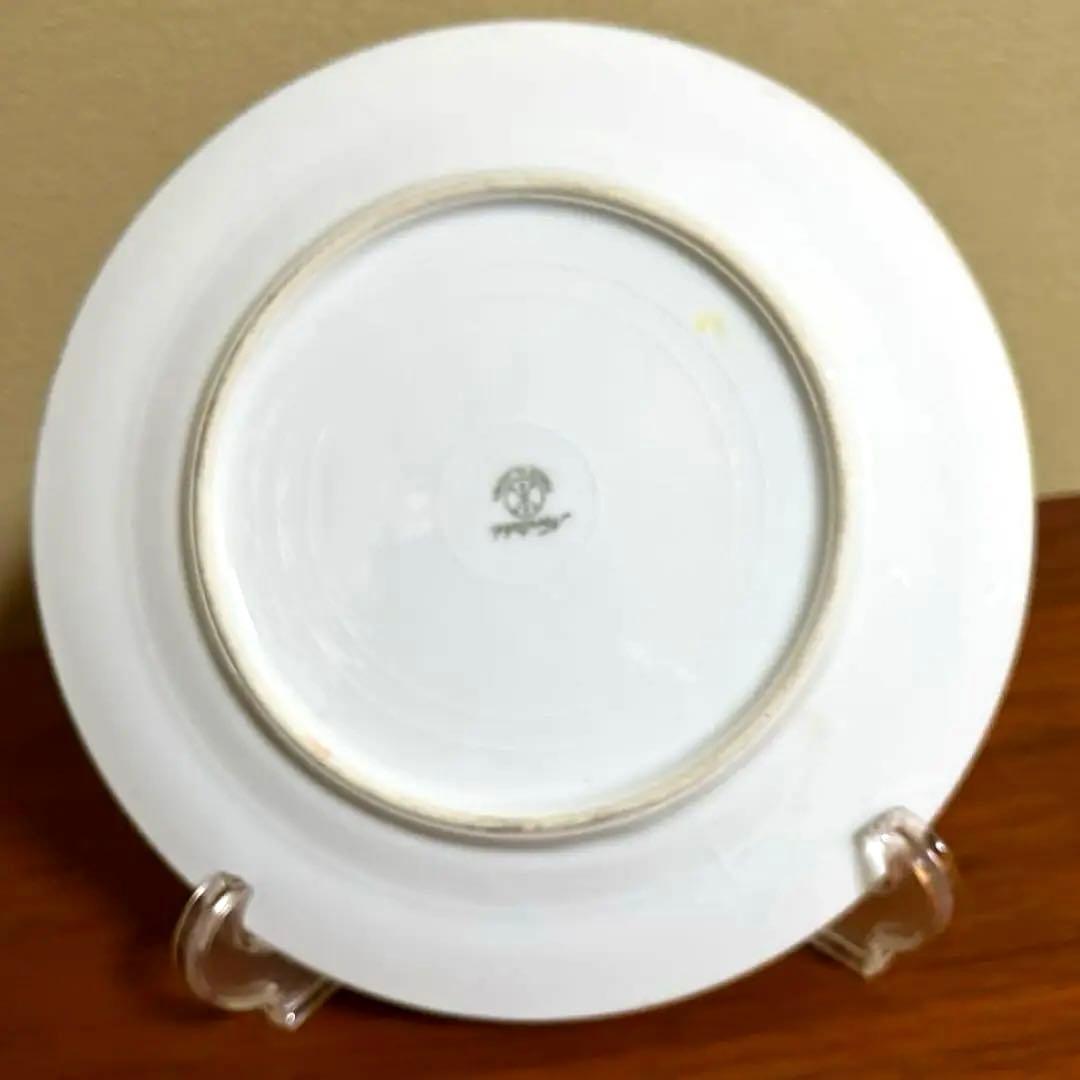 オールドノリタケ マルキ印　金盛り　風景花鳥文皿 里帰り　アンティーク