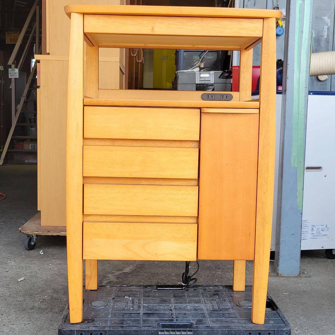 maruni マルニ木工 電話台 FAX台 キャビネット 収納付き 幅61cm