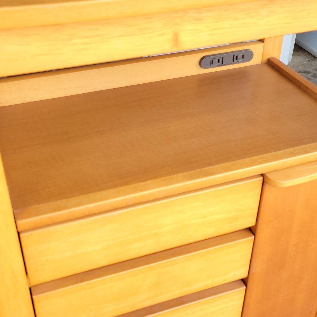 maruni マルニ木工 電話台 FAX台 キャビネット 収納付き 幅61cm