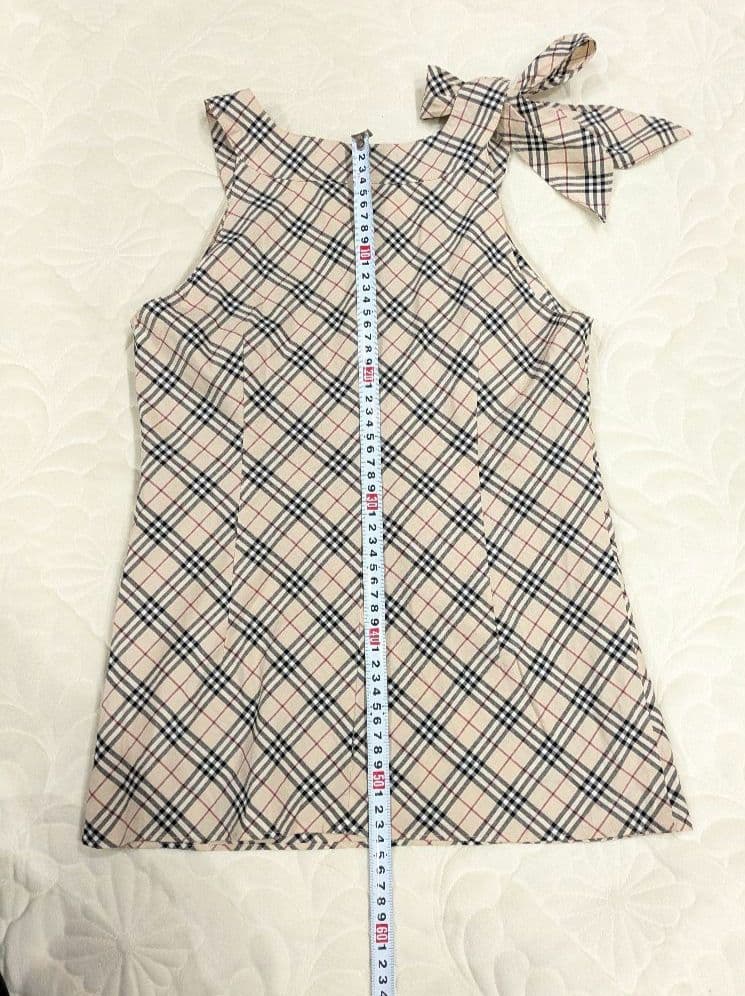 売約済み☆専用　肩リボン ノースリーブ ノバチェック ホースロゴ