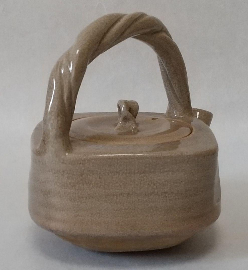 萩焼 水指し 松綠