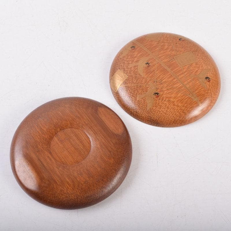 茶道具　鈴木光入作　鳴子蒔絵　竹香合　共箱　V　8531