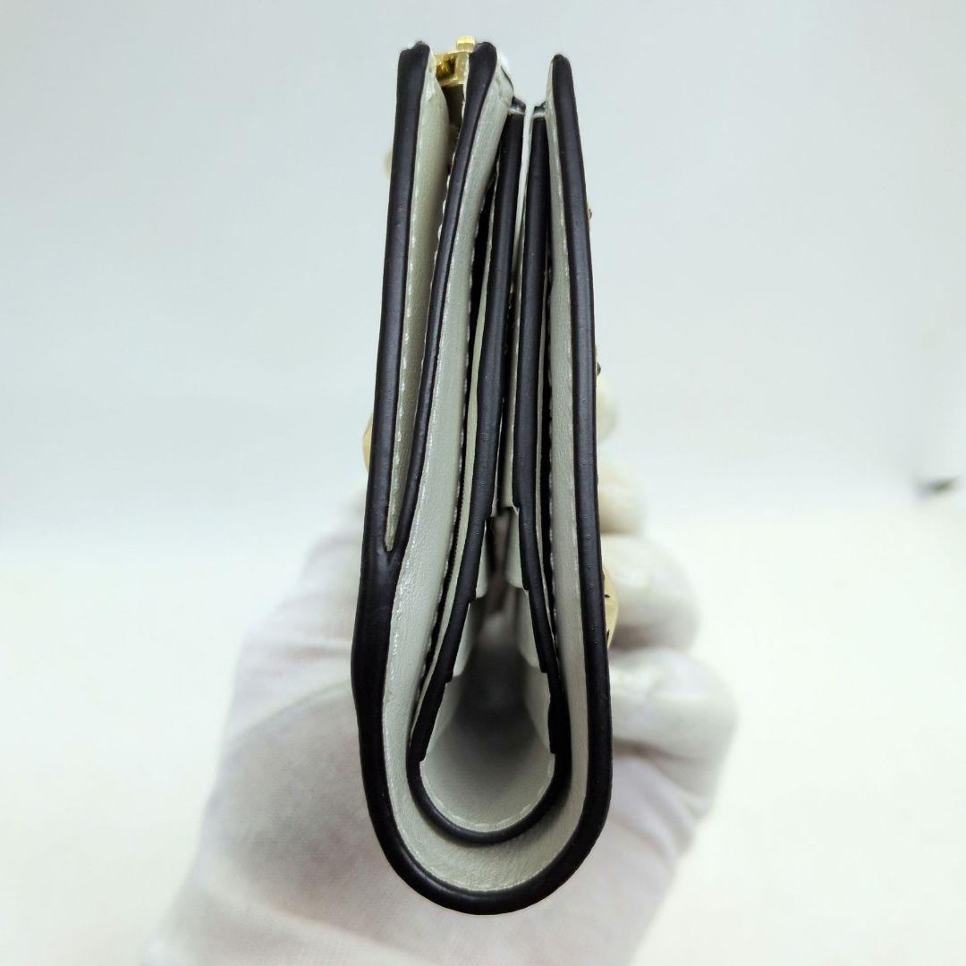 【未使用級 現行 付属品多数】ジミーチュウ　ハニ　二つ折り財布　クリスタル　ラテ