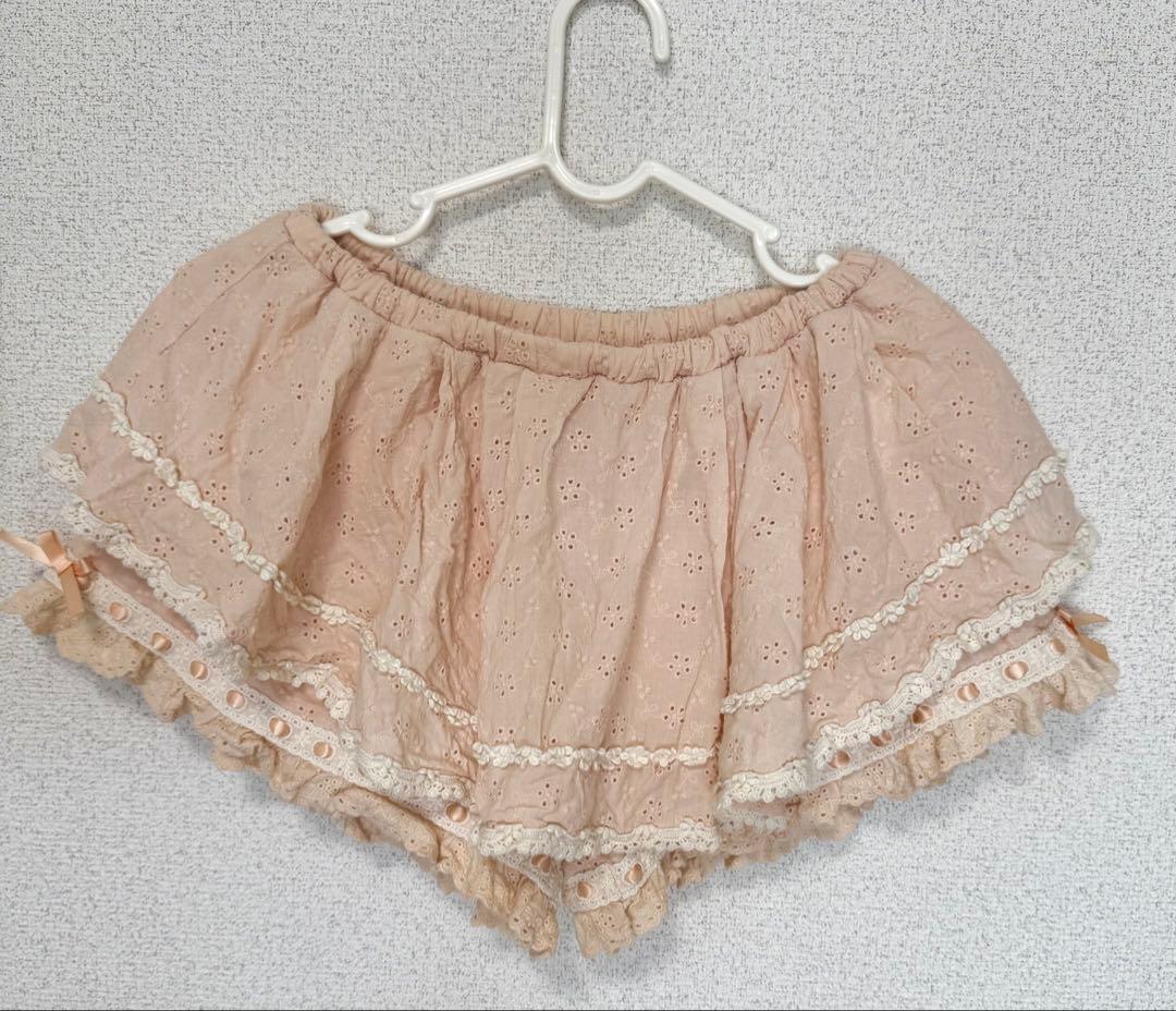 LIZ LISA パステルピンク.レーススカパン