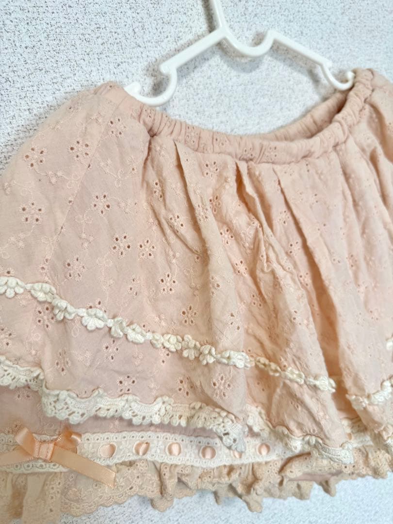 LIZ LISA パステルピンク.レーススカパン