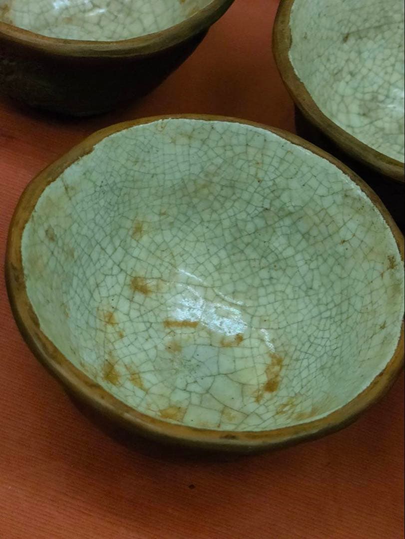 鷺脚焼 中川鷺脚作 姫路東山焼 永世舎 煎茶碗 五客