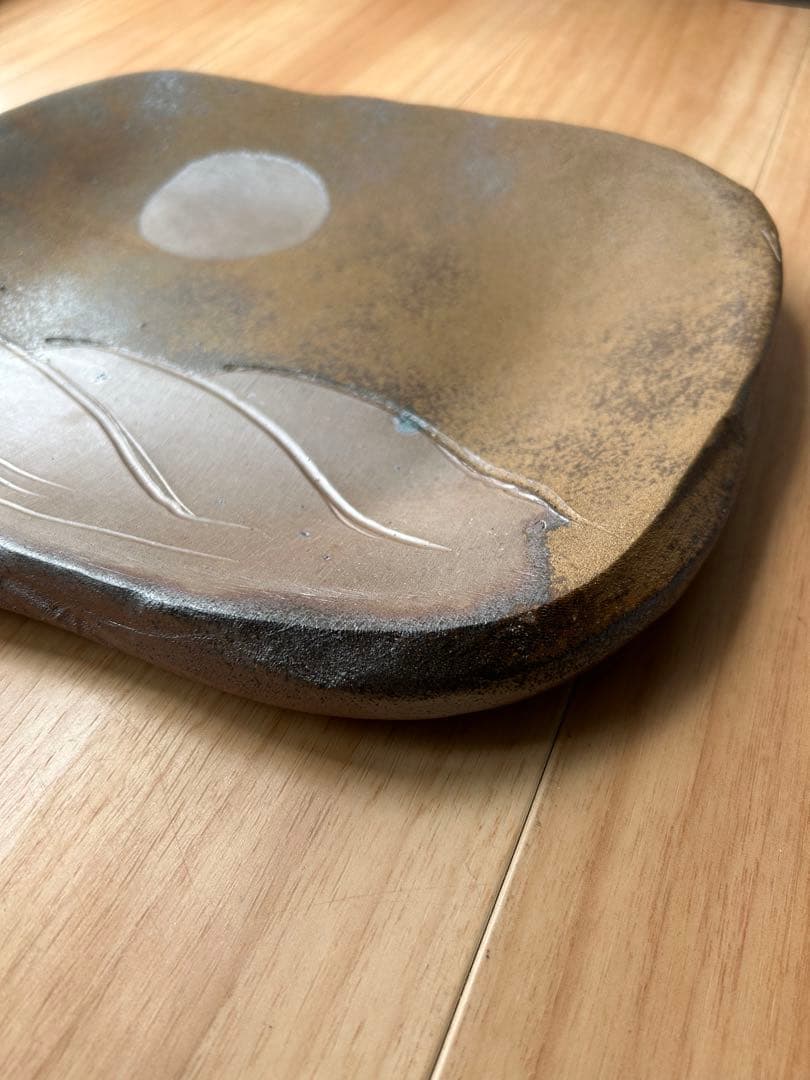 備前　吉本 正 四方皿（飾り皿）