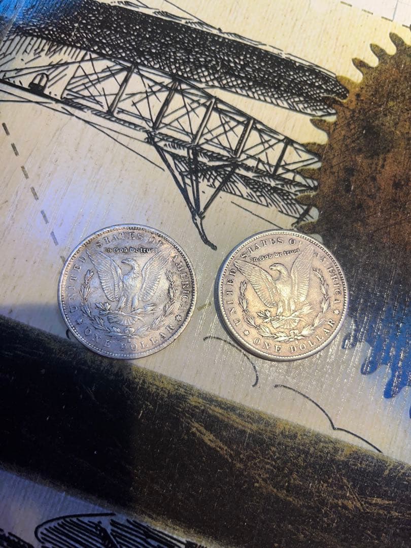 モルガンコンチョ モルガンダラー 銀貨 アンティーク 1881年製×2