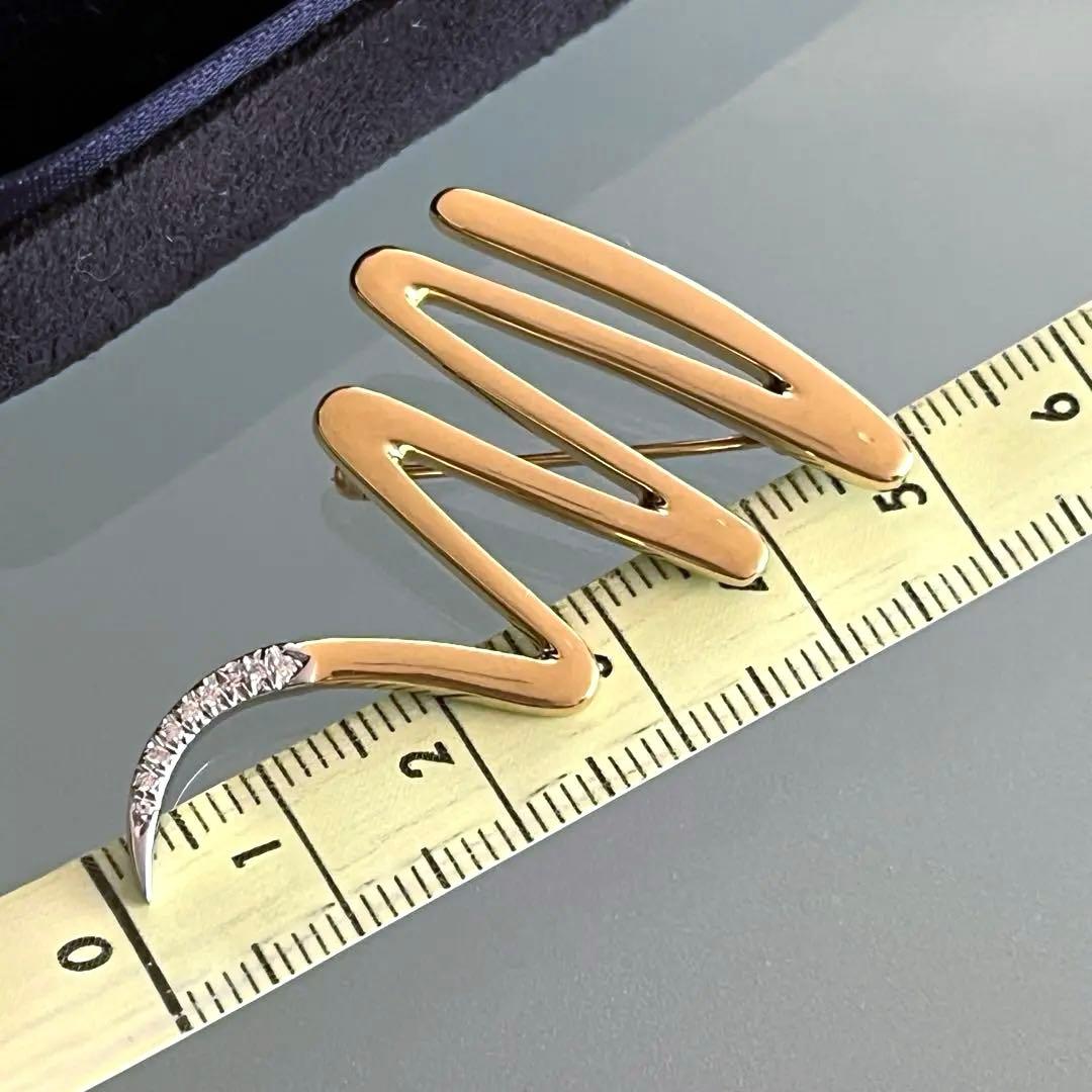 ティファニー　スクリブル　ブローチ 750/PT950ダイヤ付き　希少