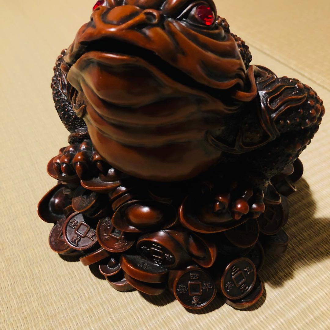 【R R R】三脚蟾蜍 銭蛙 風水 置き物 商売繁盛金運アップ 縁起 幸運