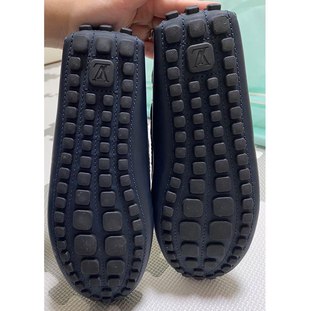 GWセール❤️LOUIS VUITTON❤️革靴シューズモカシン紺色7ハーフ26cm